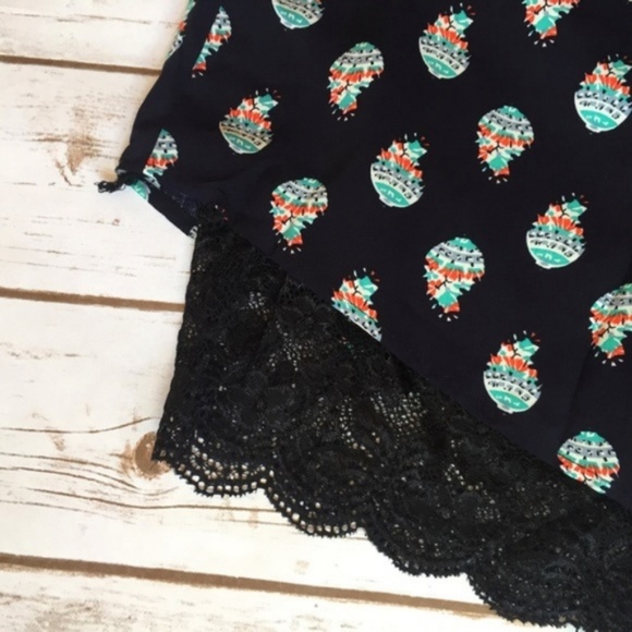 Navy & Mint Spaghetti Strap Romper - Picture 6 of 8